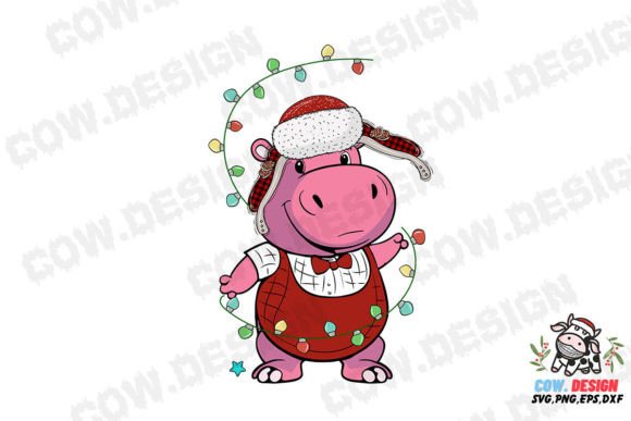 Hippopotamus Christmas Sublimation SVG Review