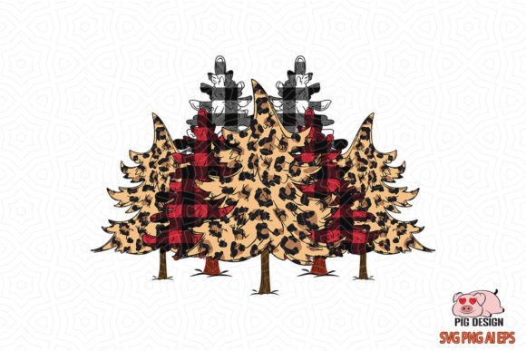 Pine Tree Plaid Leopard Christmas SVG Review