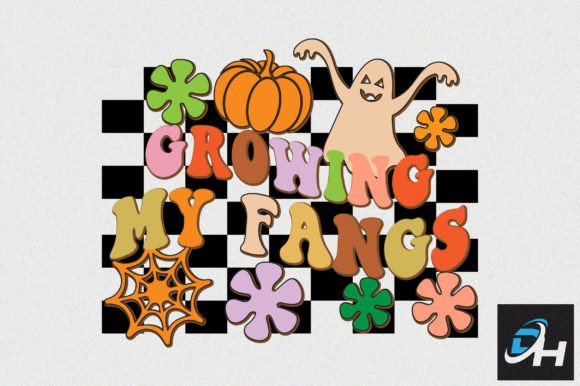 Retro Halloween Growing My Fangs Embroidery Review